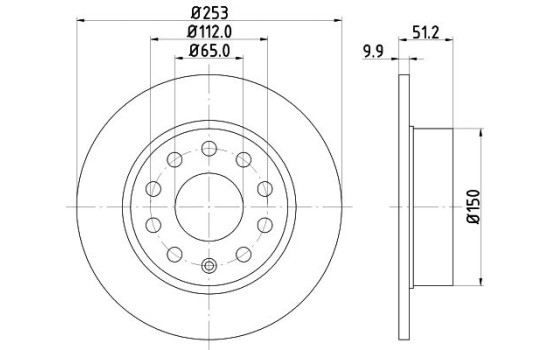 Disque de frein PRO 8DD 355 109-601 Hella