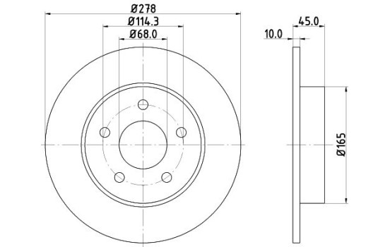 Disque de frein PRO 8DD 355 110-401 Hella
