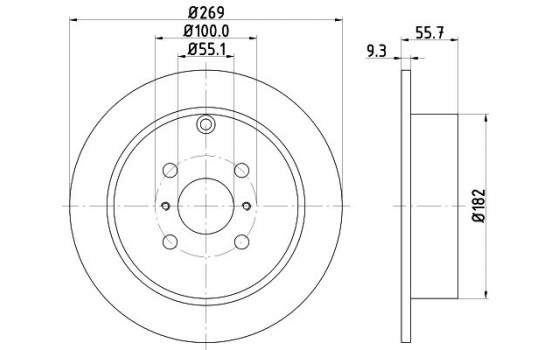 Disque de frein PRO 8DD 355 110-491 Hella