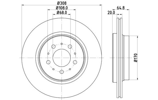 Disque de frein PRO 8DD 355 110-611 Hella