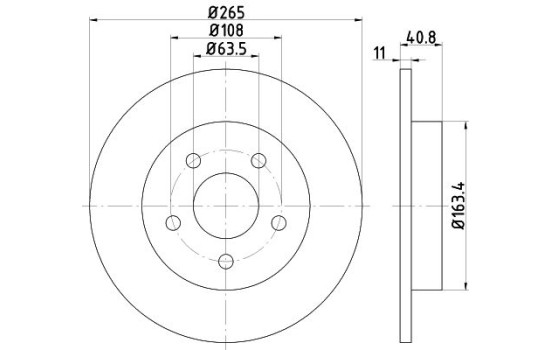 Disque de frein PRO 8DD 355 111-381 Hella