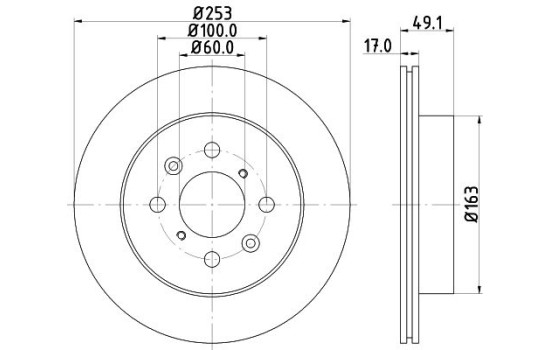 Disque de frein PRO 8DD 355 111-591 Hella