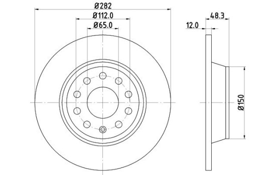 Disque de frein PRO 8DD 355 112-141 Hella