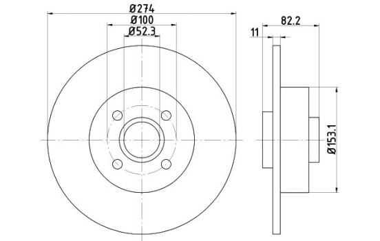 Disque de frein PRO 8DD 355 112-211 Hella