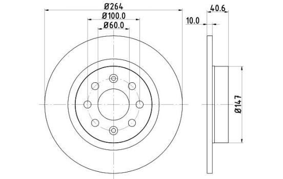 Disque de frein PRO 8DD 355 112-621 Hella