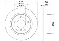 Disque de frein PRO 8DD 355 112-641 Hella