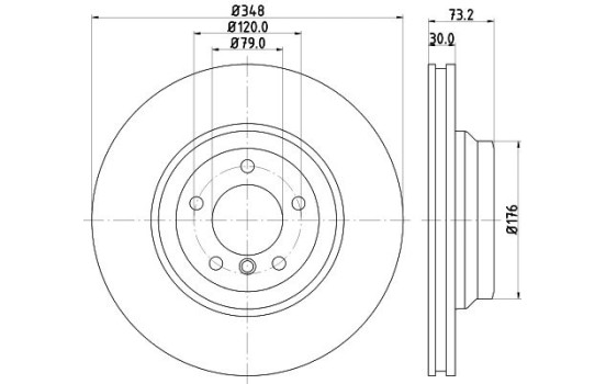 Disque de frein PRO 8DD 355 113-531 Hella