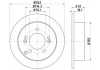 Disque de frein PRO 8DD 355 113-641 Hella