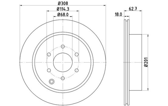 Disque de frein PRO 8DD 355 115-851 Hella