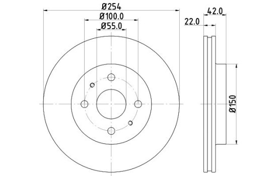 Disque de frein PRO 8DD 355 116-541 Hella