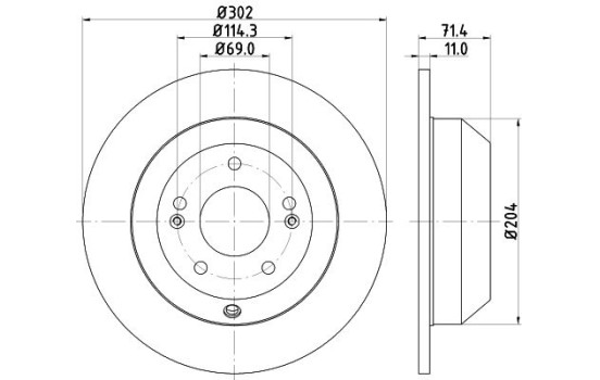 Disque de frein PRO 8DD 355 116-871 Hella