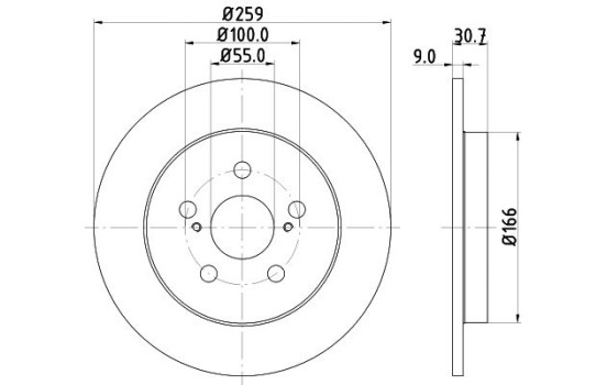 Disque de frein PRO 8DD 355 116-901 Hella