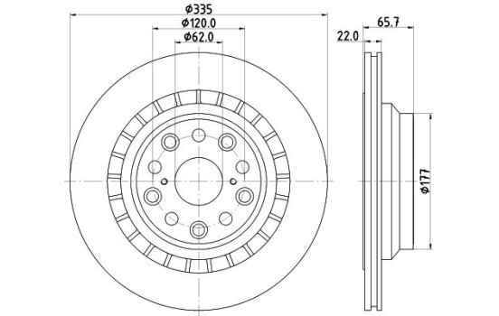 Disque de frein PRO 8DD 355 116-941 Hella