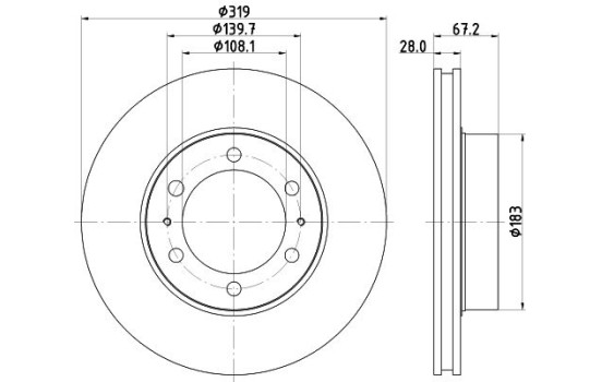 Disque de frein PRO 8DD 355 117-261 Hella