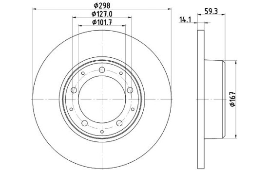 Disque de frein PRO 8DD 355 117-271 Hella