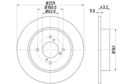 Disque de frein PRO 8DD 355 117-301 Hella