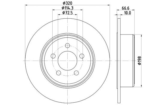 Disque de frein PRO 8DD 355 117-411 Hella