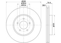 Disque de frein PRO 8DD 355 117-801 Hella