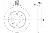 Disque de frein PRO 8DD 355 118-111 Hella