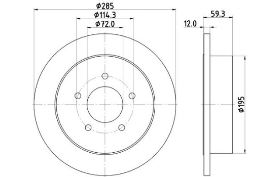 Disque de frein PRO 8DD 355 118-341 Hella