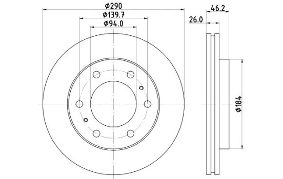 Disque de frein PRO 8DD 355 118-631 Hella