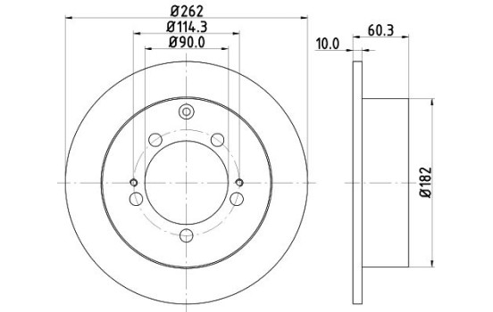 Disque de frein PRO 8DD 355 118-661 Hella