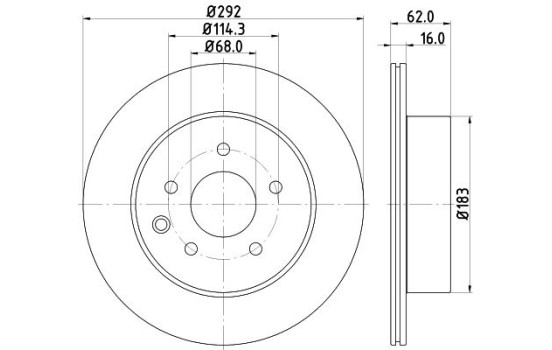 Disque de frein PRO 8DD 355 118-711 Hella