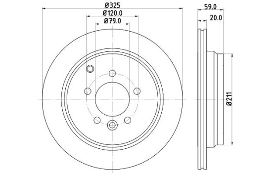 Disque de frein PRO 8DD 355 118-771 Hella
