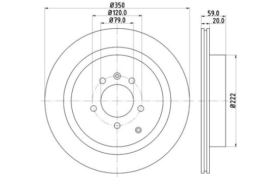 Disque de frein PRO 8DD 355 118-781 Hella