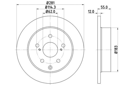 Disque de frein PRO 8DD 355 118-881 Hella