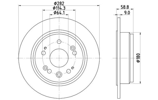 Disque de frein PRO 8DD 355 119-031 Hella