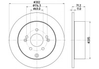 Disque de frein PRO 8DD 355 119-051 Hella
