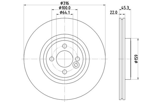 Disque de frein PRO 8DD 355 119-441 Hella