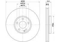 Disque de frein PRO 8DD 355 119-701 Hella
