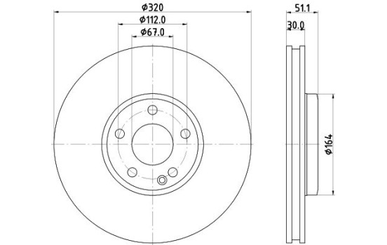 Disque de frein PRO 8DD 355 119-701 Hella