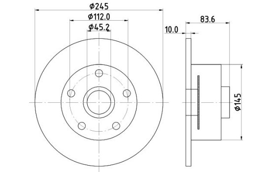 Disque de frein PRO 8DD 355 120-151 Hella, Image 2