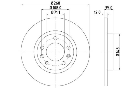 Disque de frein PRO 8DD 355 120-491 Hella