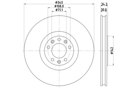 Disque de frein PRO 8DD 355 120-511 Hella