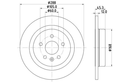 Disque de frein PRO 8DD 355 122-741 Hella