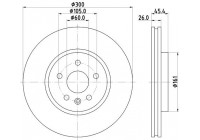 Disque de frein PRO 8DD 355 122-851 Hella