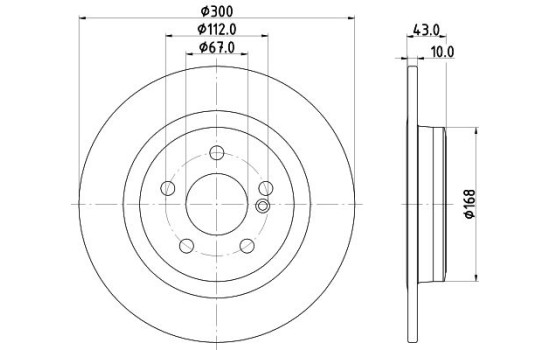 Disque de frein PRO 8DD 355 122-871 Hella