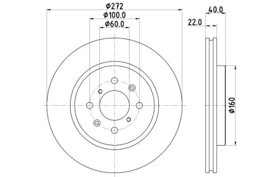 Disque de frein PRO 8DD 355 123-071 Hella