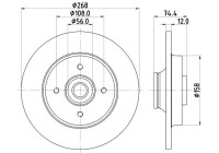 Disque de frein PRO 8DD 355 123-261 Hella