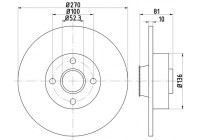 Disque de frein PRO 8DD 355 123-271 Hella