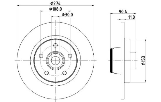 Disque de frein PRO 8DD 355 123-421 Hella