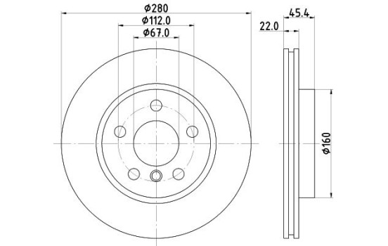 Disque de frein PRO 8DD 355 123-481 Hella
