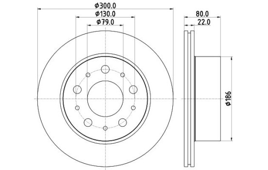 Disque de frein PRO 8DD 355 125-291 Hella