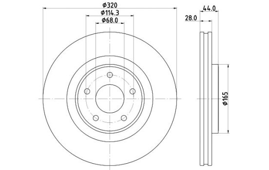 Disque de frein PRO 8DD 355 125-341 Hella
