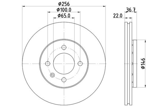 Disque de frein PRO 8DD 355 125-391 Hella