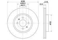 Disque de frein PRO 8DD 355 125-501 Hella